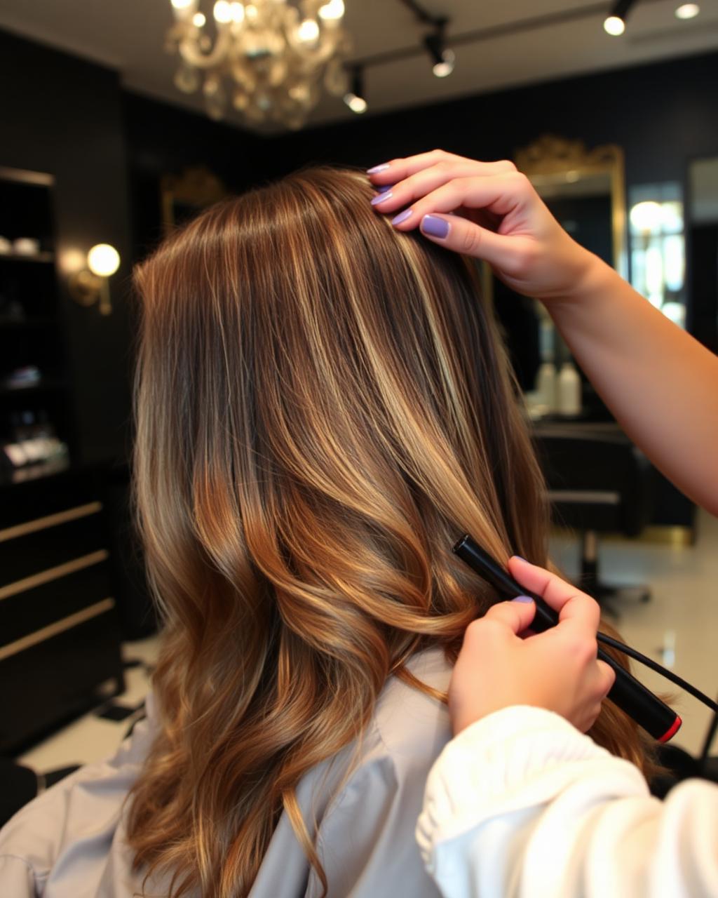 Highlights and balayage in progress